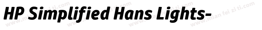 HP Simplified Hans Lights字体转换